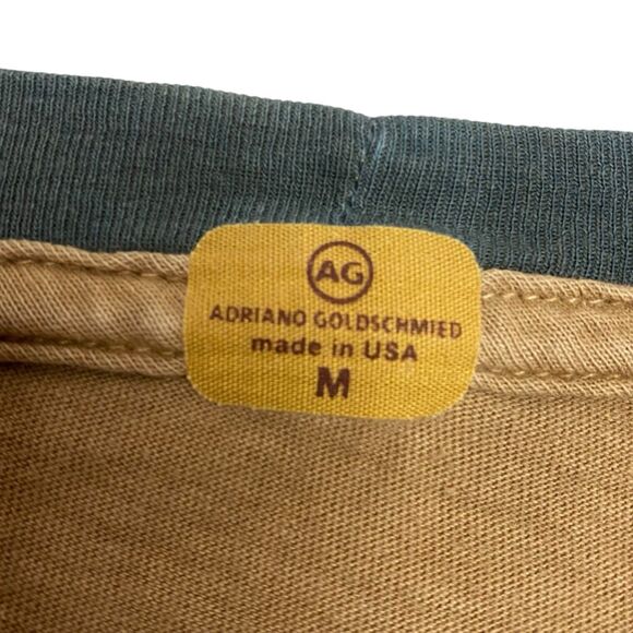 AG Adriano Goldschmied T-Shirt M Ram Graphic Crew Ringer Tee Grunge Skater NEW - Picture 3 of 11